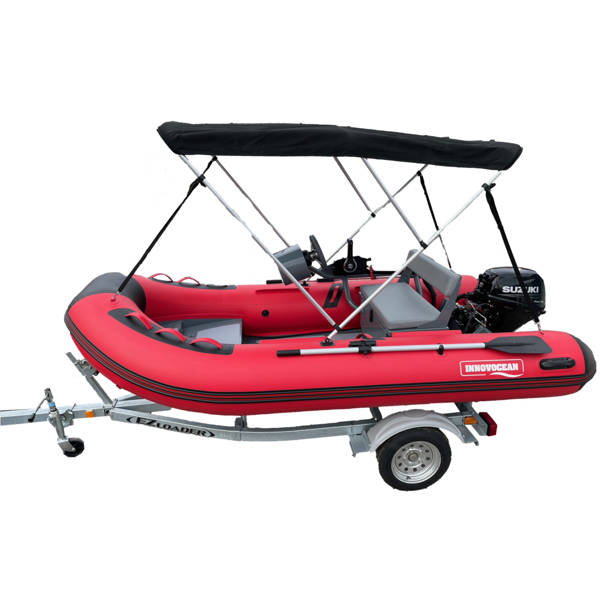 Popular 13FT 4 Person Double Hull Fiberglass Rib Boat Fishing Boat